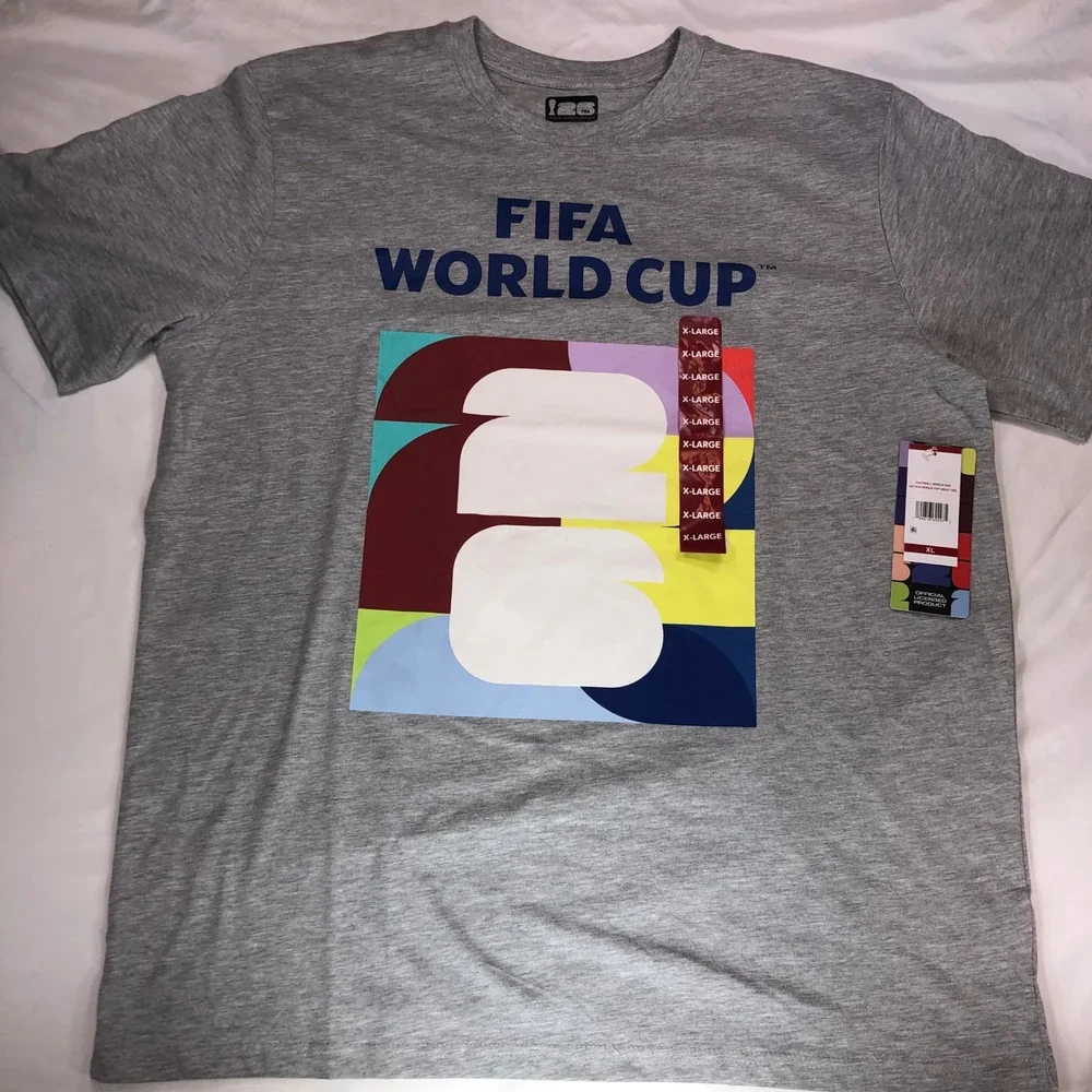 FIFA World Cup 2026 Canada Mexico USA Host Cities T-Shirt Gray XL New